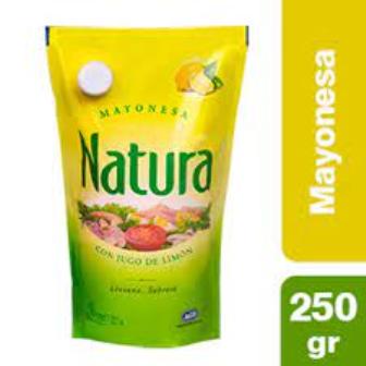 MAYONESA NATURA 250CC DOY PACK